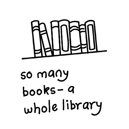 So many books — a whole library