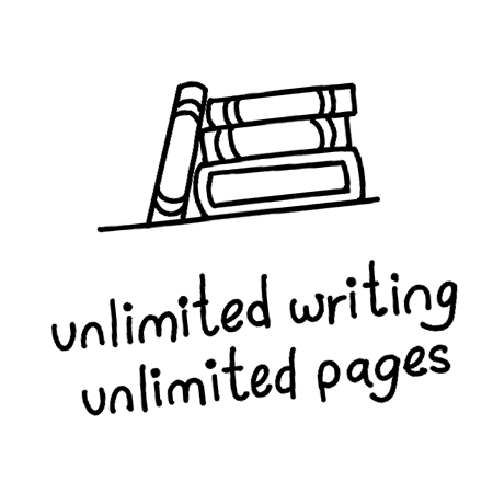 Unlimited writing, unlimited pages