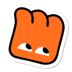 Orange doodle character