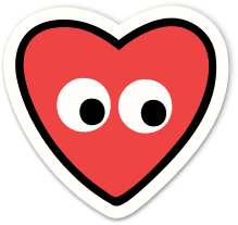 Heart sticker