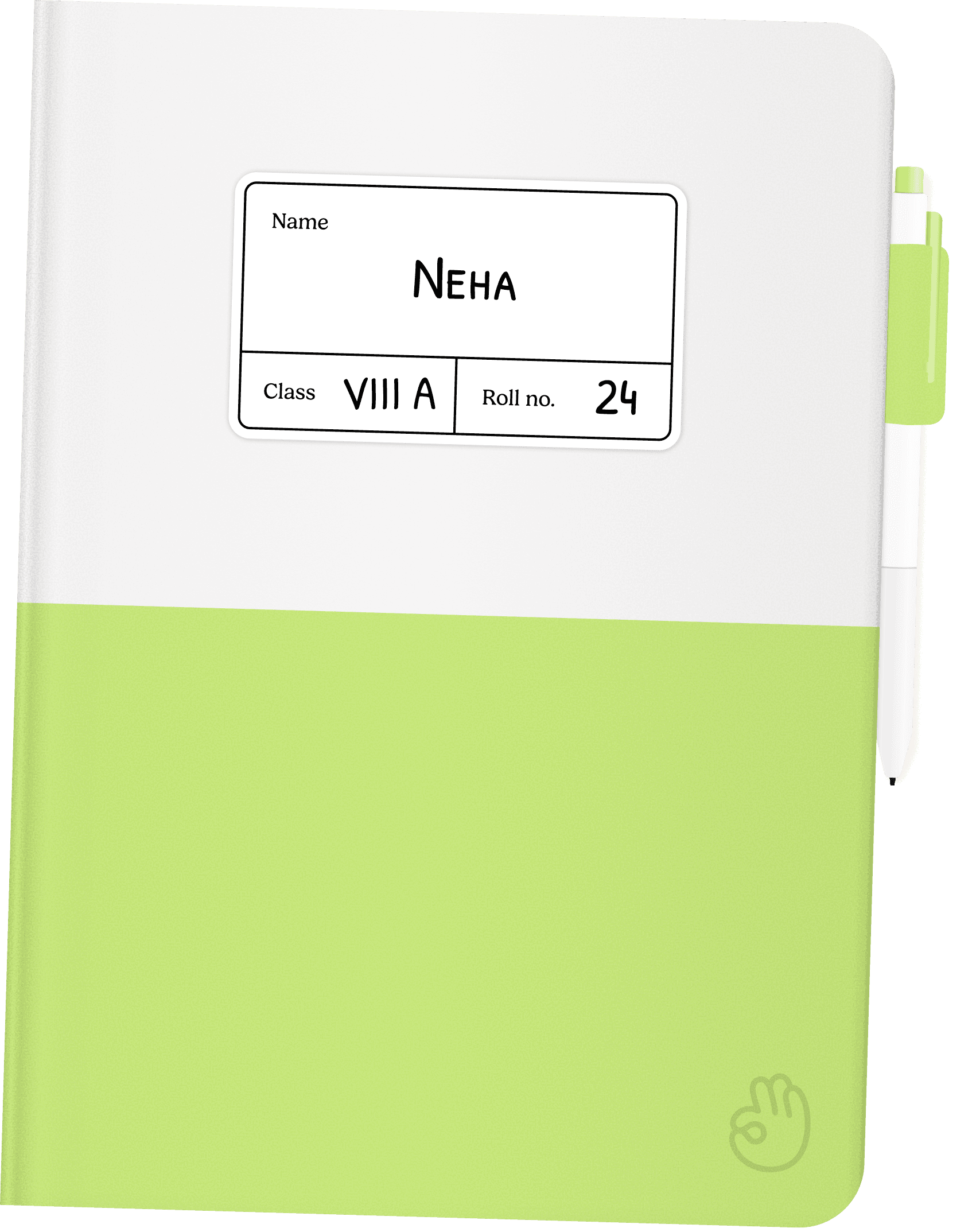 Neha's green notebook