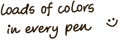 loads of colors in every pen